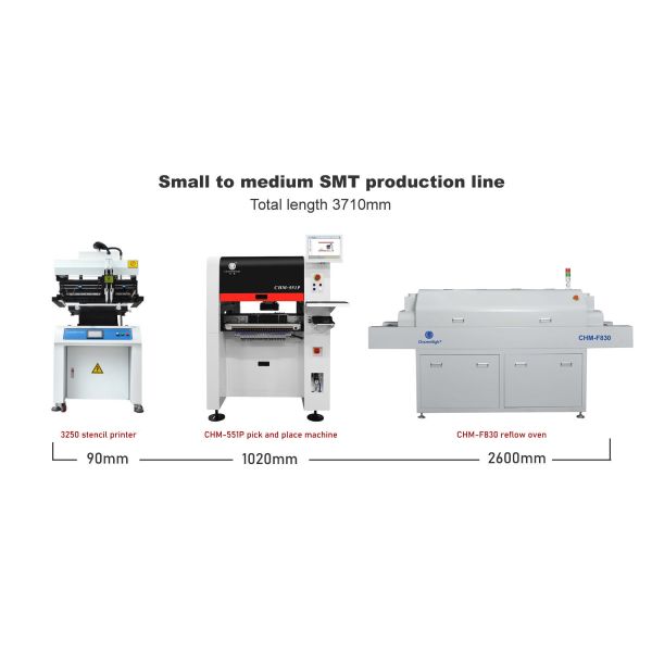 Cast-iron Structure 4-head CHM-551P SMD Pick and Place Machine