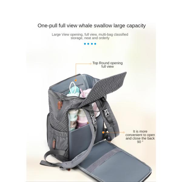 Polyester 600D Multifunctional Diaper Bag Backpack 1.12kg 10*30*13cm