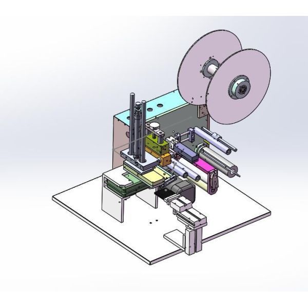 Manual Label Machine Semi-Automatic Desktop Flat Labeling Machine for Cardboard Box Flat Bottle Labeler Machine Applicator