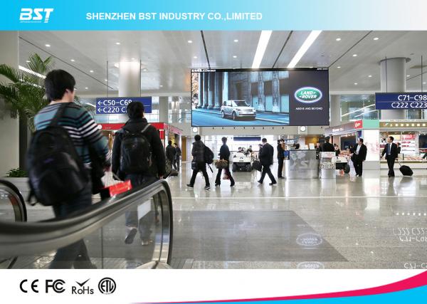 Quality Aluminum Alloy / Steel Giant P4 SMD2121 indoor Advertising LED Screen For Airport for sale