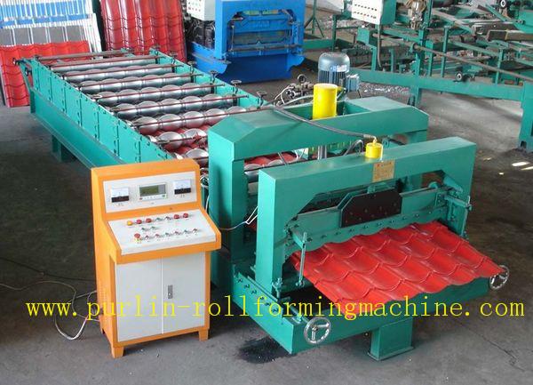 Quality Hydraulic Glazed Tile Roll Forming Machine / Durable Rolling Form Equipment for sale