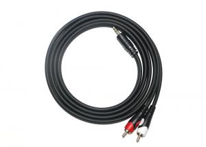  Double Head 2rca Audio Cable , TV DVD Digital 3.5 Mm Audio Cable Manufactures