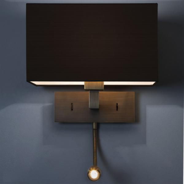 Square shade bed wall light & inside hotel wall light led bedside wall light for bedroom