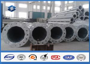 Conical / Round 10M swaged type Steel Tubular Pole For 110kv Power Distribution Line Manufactures