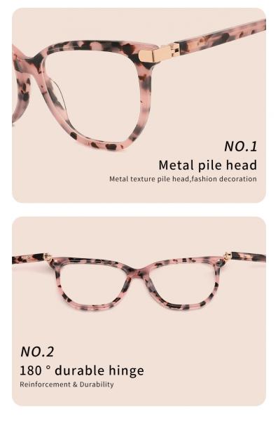 Pure Handmade Cat Eye Acetate Glasses With Multi Color 180° Flexible Hinges
