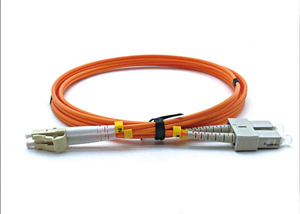 Quality LC UPC To SC UPC Multimode Fiber Optic Cable Duplex 3.0mm LSZH OM2 850/1300nm Wavelength for sale