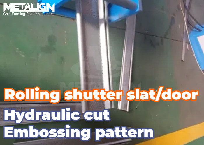  High Precision Roller Shutter Door Roll Forming Machine With Servo Feeder And Hydraulic Cutter Manufactures