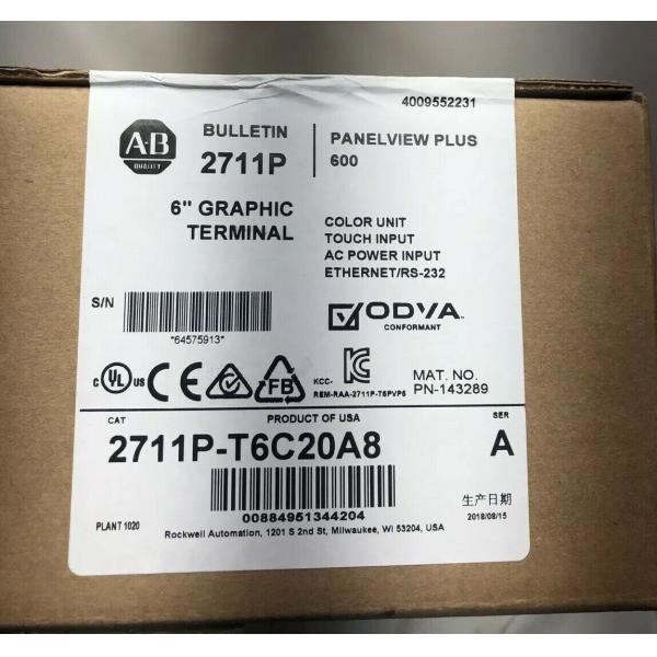Quality NEW 2018 2711P-T6C20A8 2711P-T6C20A9 SEALED PanelView Plus 600 2711PT6C20A8 Ethernet 120V PVP for sale