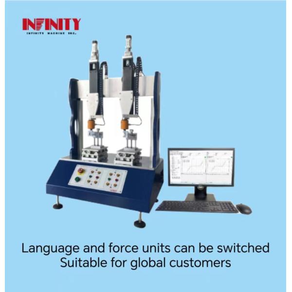 0.5KN Force Value Sensor Capacity Dual-station Swing Force Testing Machine With ±0.3% Accuracy