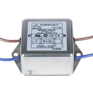 YB22D2 Single Phase Noise Filter 220V 10A Power EMI Filter For Power Supply