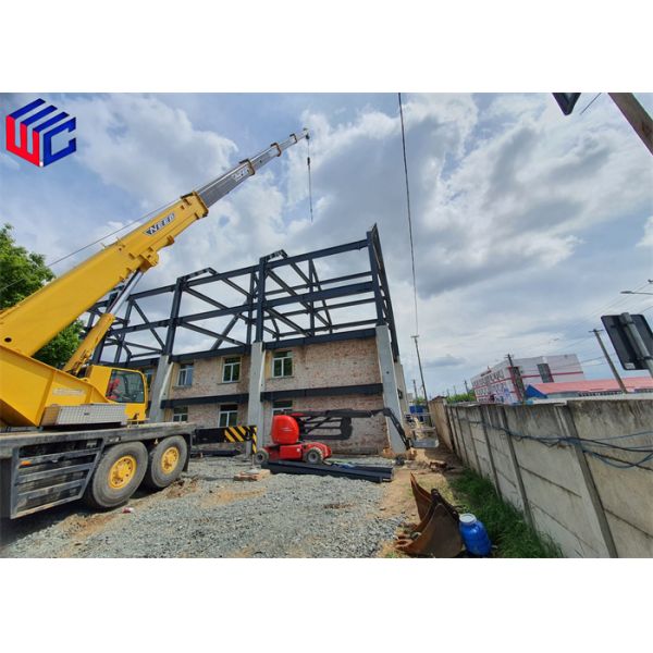 Outdoor Structural Pipe Rack Steel Frame Structure Robust Construction