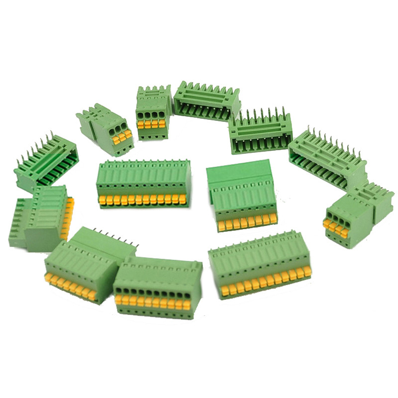  2.50mm Pitch Screwless Spring Crimping Pluggable PCB Terminal Blocks Manufactures