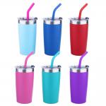  20 OZ Personalized Custom Metal Tumbler Cup , Stainless Steel Glitter Tumbler With Lid And Straw Manufactures