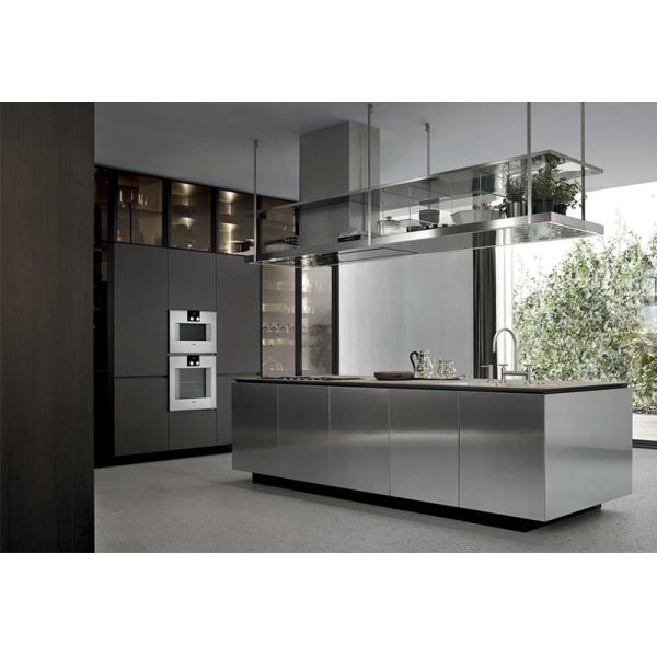 Latest Modern Kitchen Designs 2021 Custom Made American Modern Stainless Steel Kitchen Cabinets