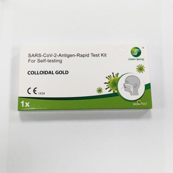 Quality SARS-CoV-2 Antigen Test Kit Swab Green Spring 1 Tests/Kit CE For Nasal Swab for sale