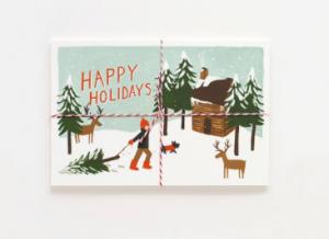 Offset Printing Cardstock Christmas Cards Stock With Gloss Lamination Surface