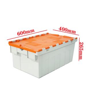 Rectangular Plastic Moving Box Containers with Lid Customized Color Silk