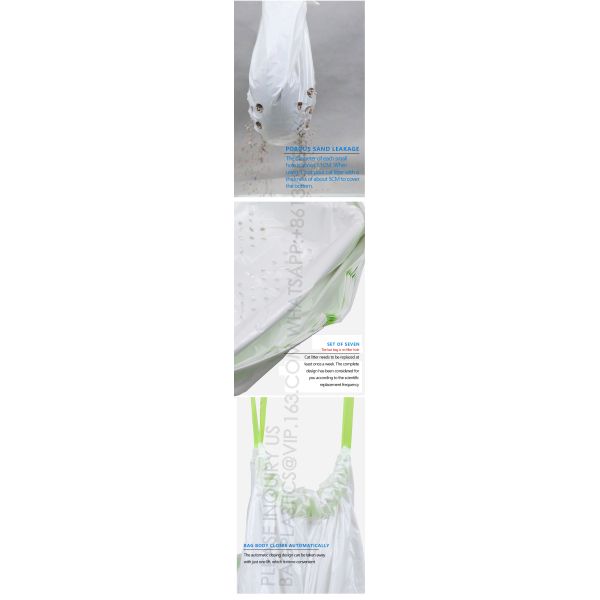 Biodegradable Eco-Friendly Cat Litter Liner Disposable Drawstring Cat Litter Tray Liners