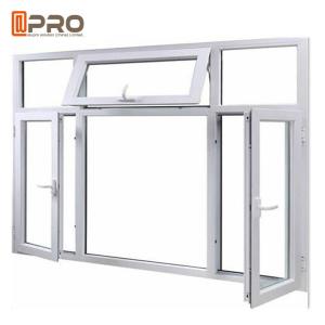 China Customize Horizontal Double Casement Windows / Aluminium Frame Glass Window nigeria casement window arch casement window on sale