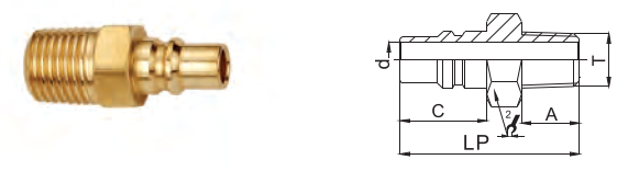 Nitto K Brass Quick Coupling Single Shut Off Mould