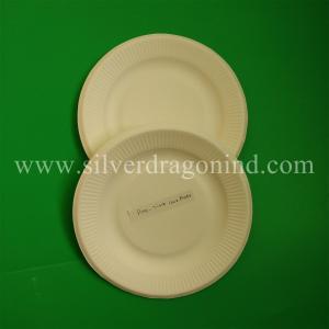  Biodegradable Sugarcane Pulp Paper lace plate, 7 inch Bagasse round lace plate, P002 Manufactures