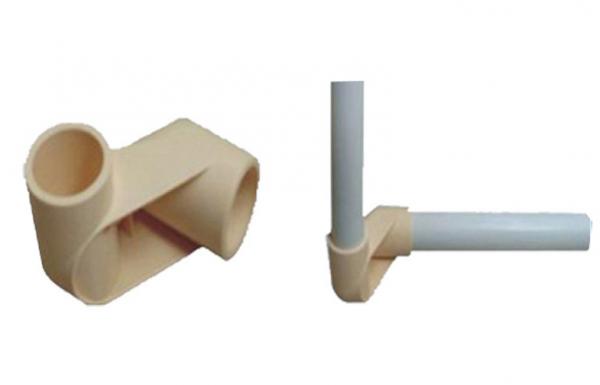Quality Right Angle Stamping Plastic Pipe Joints Fittings ISO9001:2008 for sale