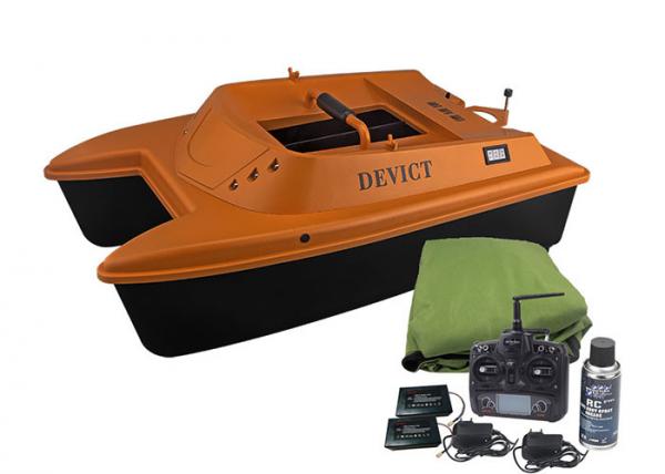 Quality DEVICT bait boat orange / remote control fishing boat Lithium Battery Power for sale