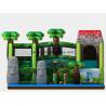 Inflatable Rock Climbing Slide / Green Theme Slide Inflatable Forest Dinosaur Theme Fun City for sale