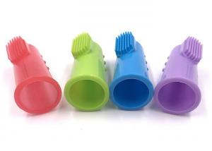  Portable Soft Bristle Pet Finger Toothbrush Dishwasher Safe With Custom Color Manufactures