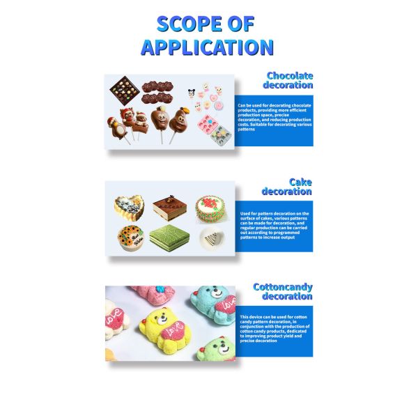 Automatic 4 Colors Stainless Steel Visual Candy Decorating Machine Chocolate Piping Machine for Making Cakes Cookies