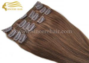  Hot Sale 16 Clip In Hair Extensions for sale - 40 CM Brown Full Set 7 Pieces of Clips-In Remy Hair Extensions for Sale Manufactures