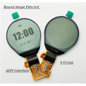 1.3inch GY128128-23 Round LCD Module 4-Spi FSTN Custom Monochrome Dot Matrix