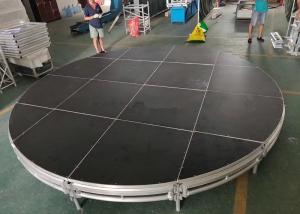 Black Circular Mobile Stage Platform Aluminum 6061-T6 Material For Concert
