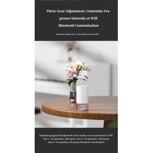 100 m³ Coverage Two-fluid Atomization Aroma Diffuser Machine with Low Oil Consumption
