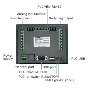 4.3 Inch HMI PLC All In One Integrated Digital I/O Analog support Modbus RTU