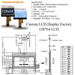 128x64 Fstn COG LCD Display Module I2c Spi St7567 26pin Screen Monochrome