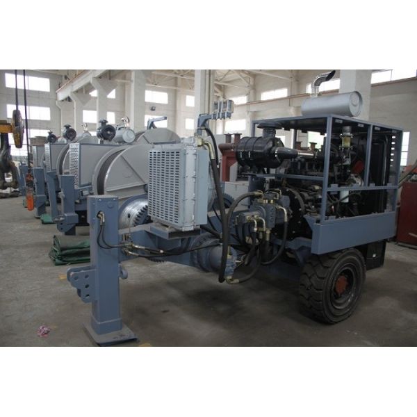 129kw 173hp Diesel Engine Hydraulic Puller Machine Bull-wheel Diameter 600mm
