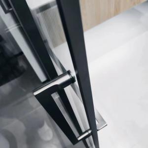 China T Shaped Tempered Glass Corner Shower Sliding Door For Walk In Shower on sale