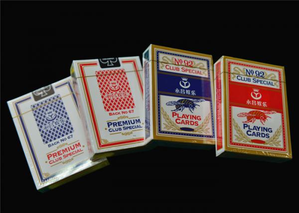 Quality Standard Poker Size 63*88mm Casino Playing Cards Black Core Gambling Casino Usage for sale