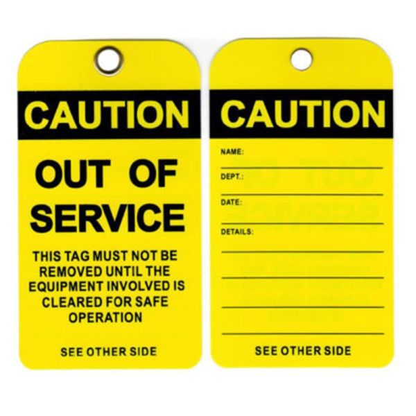 Custom Plastic Safety Tag Waterproof PVC Rectangle Lockout Tag