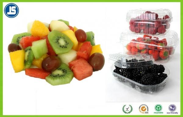 Quality Collapsible Plastic Blister Packaging 4 Compartments Spring Basket PP Fruit Tray for sale