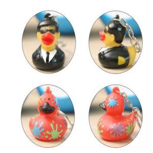 Customized Mini Rubber Animal Keychains Monster Duck For Bag BPA Free Vinyl