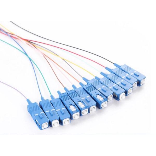 Yellow Multimode Fiber Optic Patch Cables , 12 Cores St To St Fiber Patch Cable