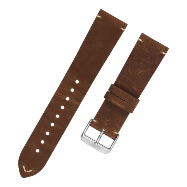 Quick-release Two-piece Leather Strap