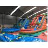 Colorful Coconut Tree Wet And Dry Inflatable Slide For Advertising for sale