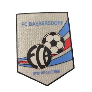 Custom Square Shape 3D Silicone Patch with Ultrasonic Cut and Plating Technics