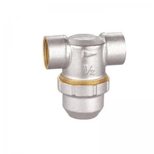 China Customized Brass Filter Valve Sand Blast / Nickel Plated FT1004 For Water Filter on sale
