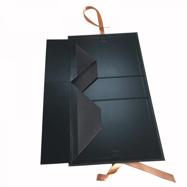 Quality Cardboard Folding Magnetic Cosmetic Packaging Boxes With Ribbon for sale