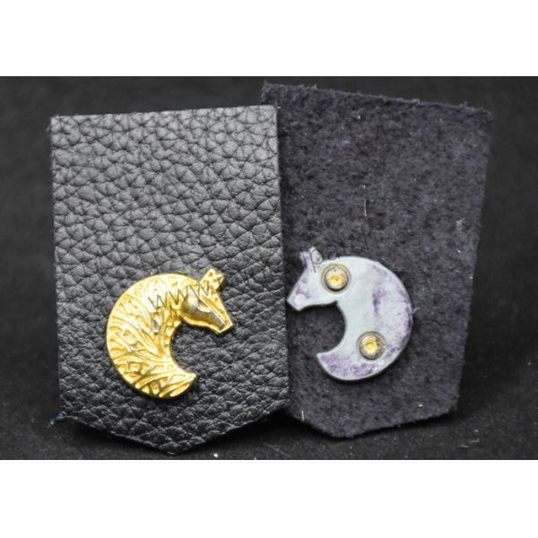 Black ODM Washable Denim Leather Patch With Metal Brand Logo