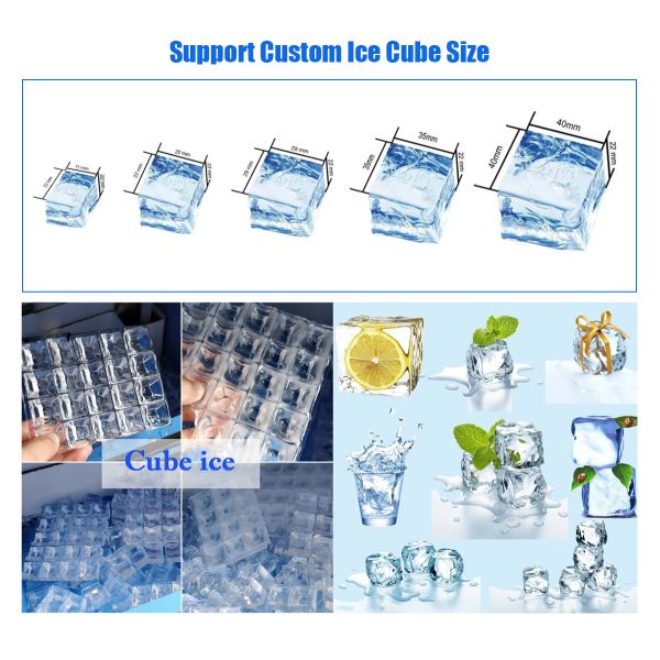 Restaurant Supermarket 5T Automatic Control System Industrial Ice Cube Maker Machines